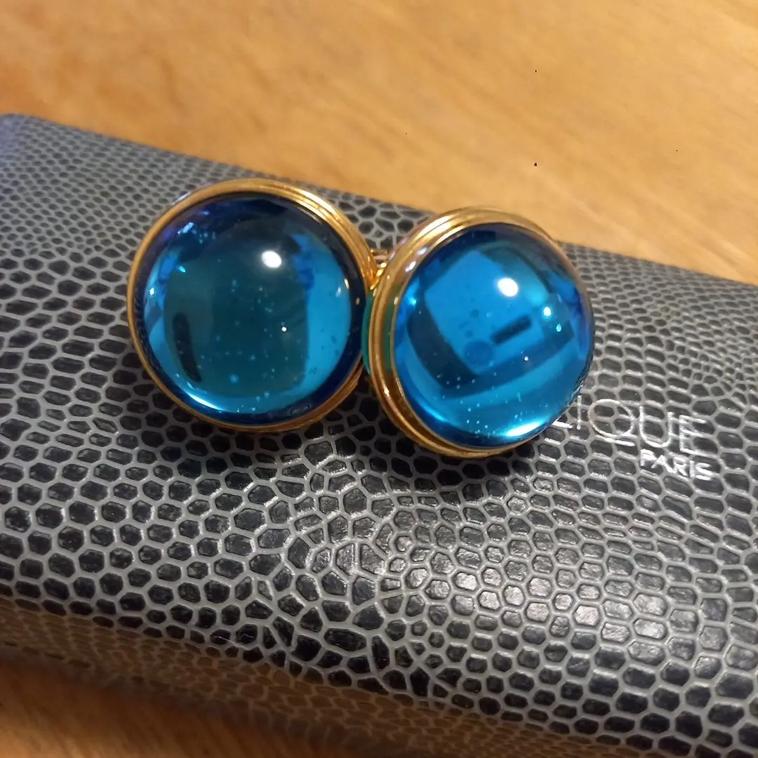 【美品・箱付き】ラリック／カボション リング／11号／ブルー　LALIQUE カボションリング カップフェラブルー｜ラリック公式オンライン