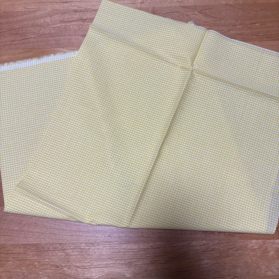 黃色格紋棉布 的縮圖
