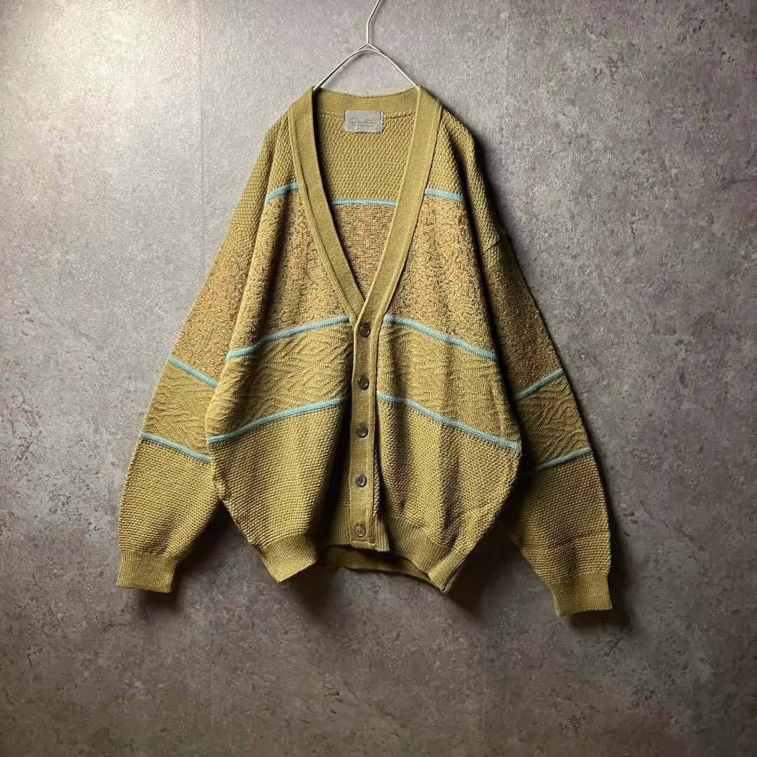 Thumbnail of Vintage cardigan, khaki, 3D embroidery, retro, used clothing