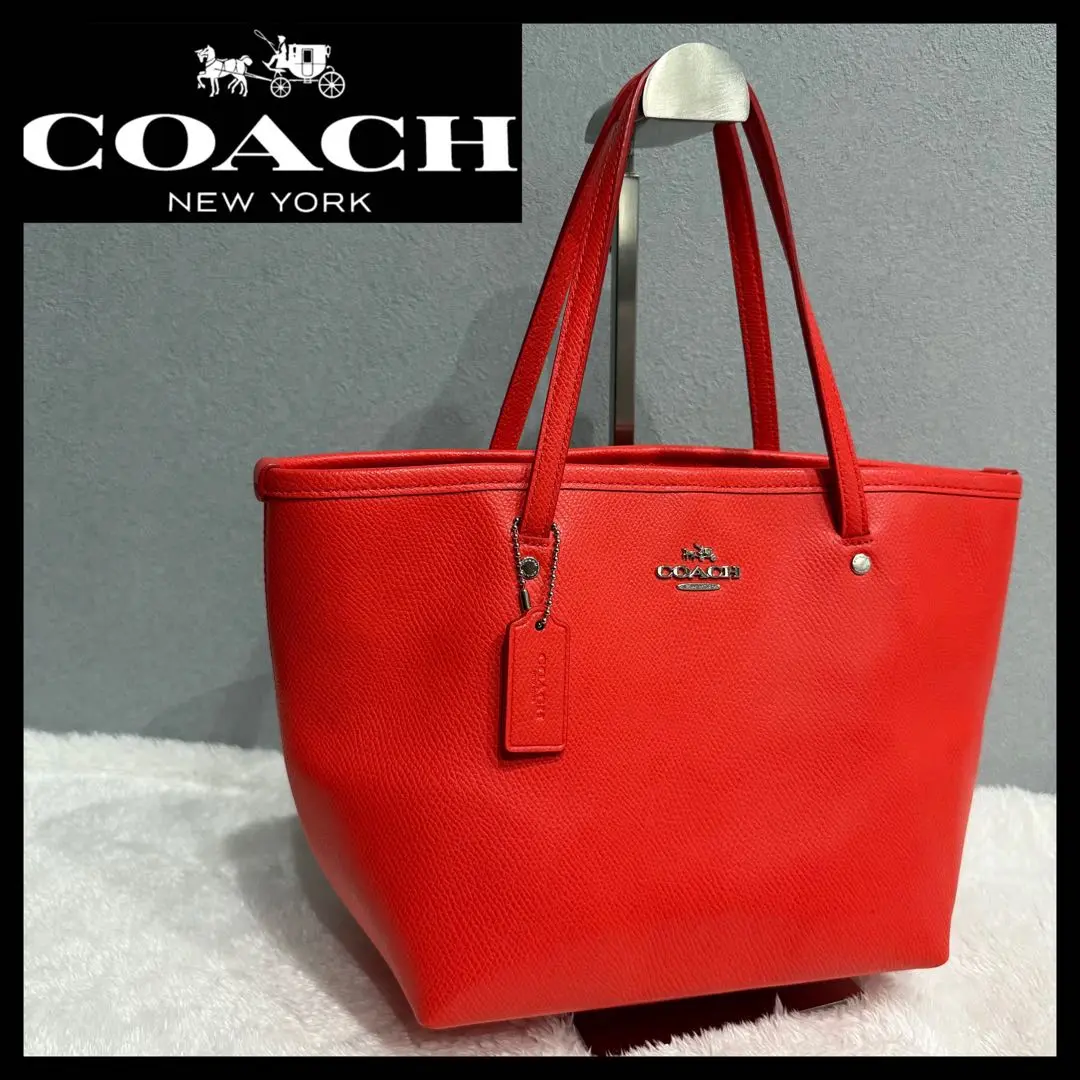 美品✨コーチ　A4　トートバッグ　レザー　腕掛け　バイカラー　オレンジ　ブラウン 楽天市場】コーチ COACH トートバッグ レザー オールレザー 9098