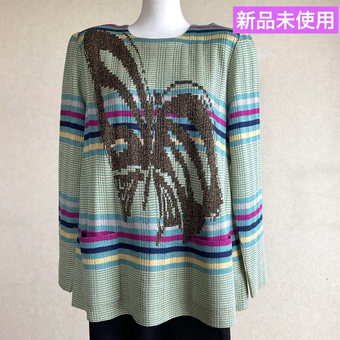 斎藤都世子TOYOKO SAITO⭐️豪華刺繍ニットカーディガン⭐️みやこ織物【6】 斎藤都世子TOYOKO SAITO豪華刺繍ニットカーディガン⭐️みやこ