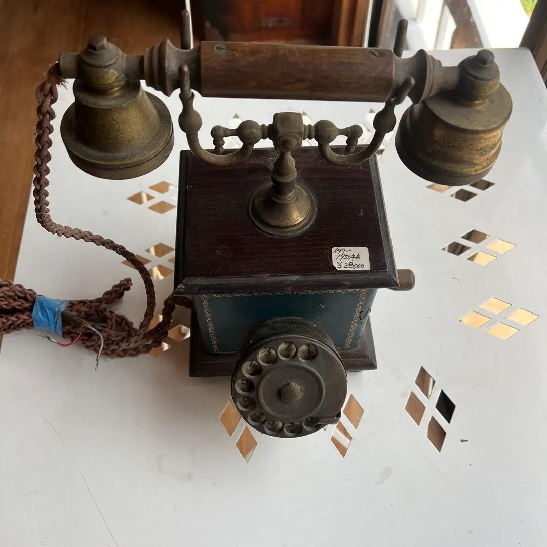 アンティーク大理石固定電話 1985年製 NIKKO 日興電機製作所　レトロ電話 アンティーク大理石固定電話 1985年製 NIKKO 日興電機製作所