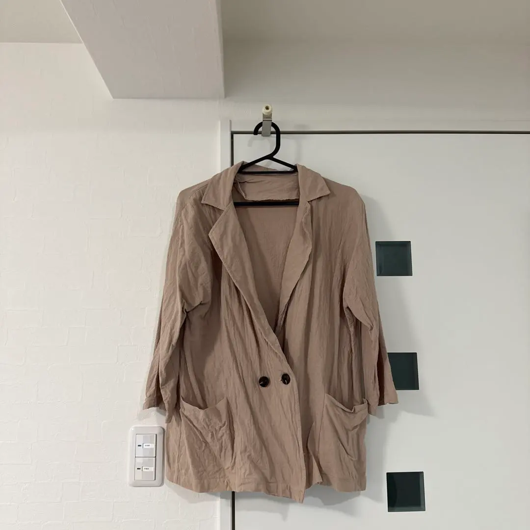 Thumbnail of Excellent condition GRL women's jacket, beige double-breasted tailored jacket