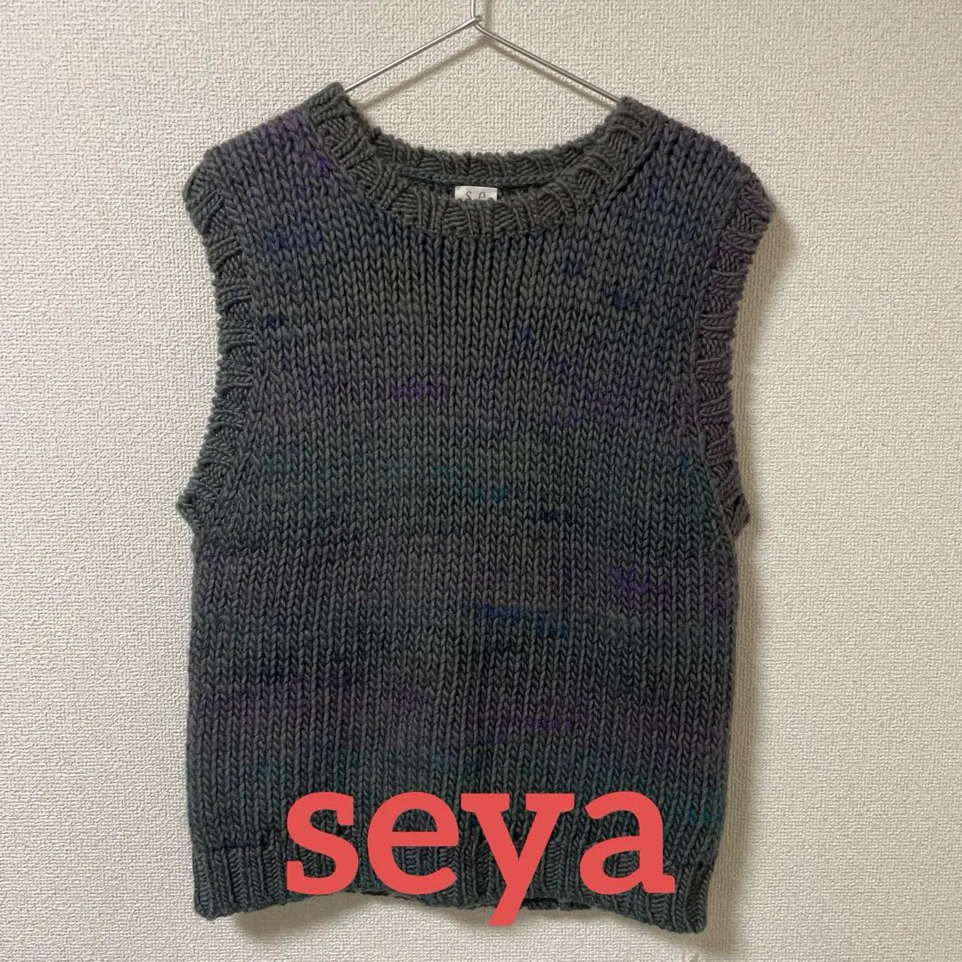 クリスタセヤベスト CRISTASEYA ニット ベスト ◇ ジレ seya. クリスタセヤ - メルカリ