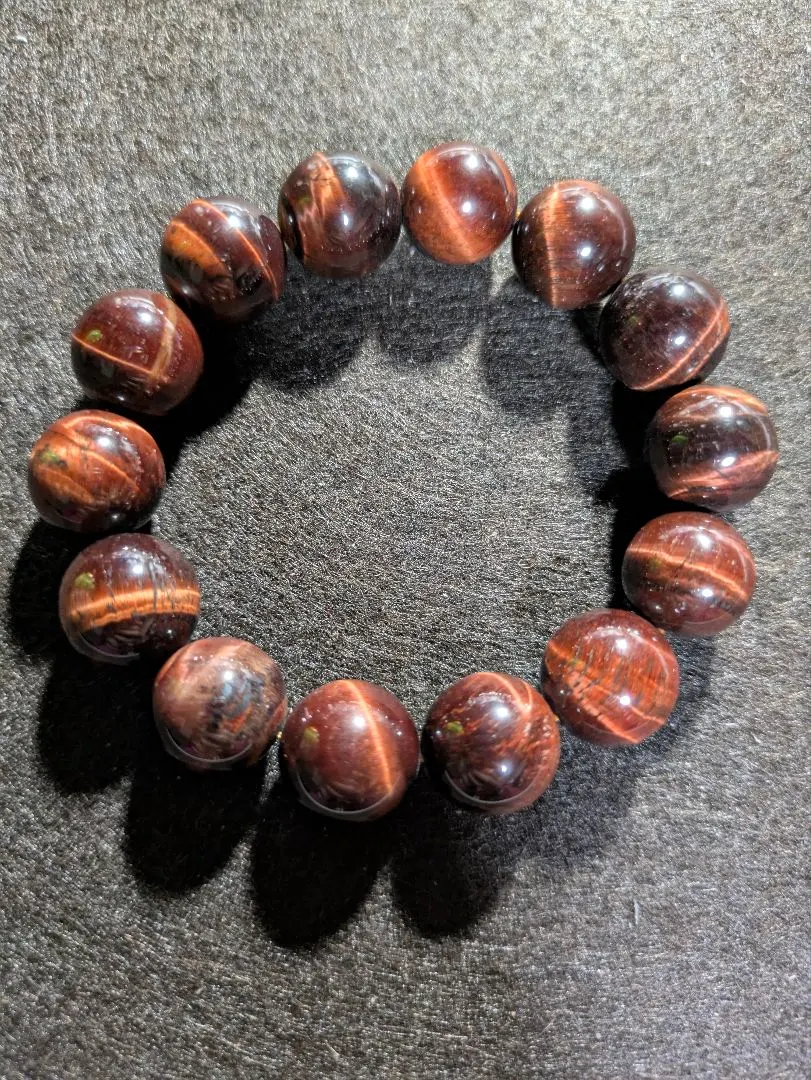 Thumbnail of Red Tiger Eye Natural Stone Brown Bead Bracelet