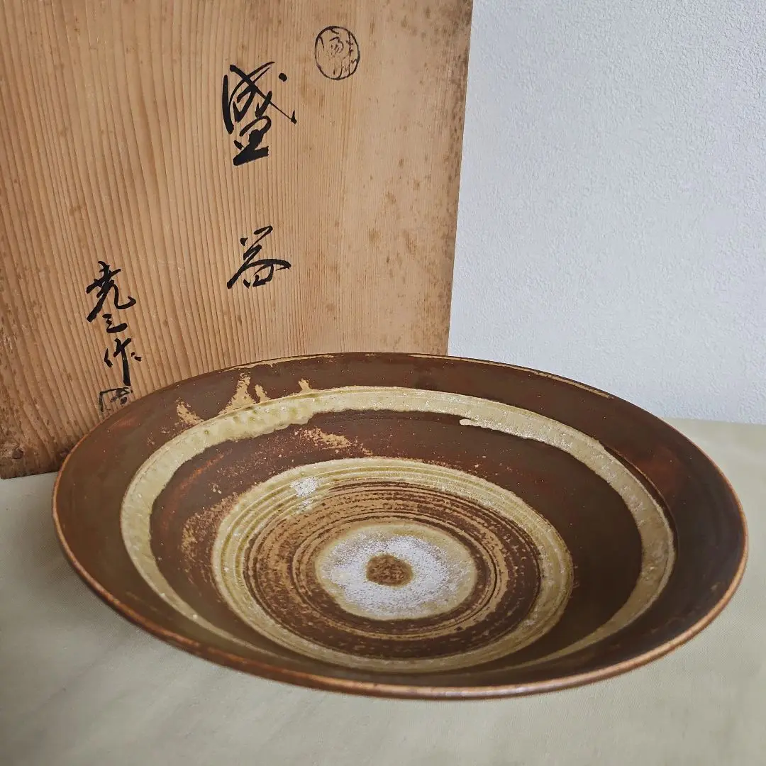 赤膚焼古瀬尭三菊花型皿　3客　向付　茶道具　懐石道具　骨董　アンティーク　蔵出し 赤膚焼古瀬尭三菊花型皿 3客 向付 茶道具 懐石道具 骨董