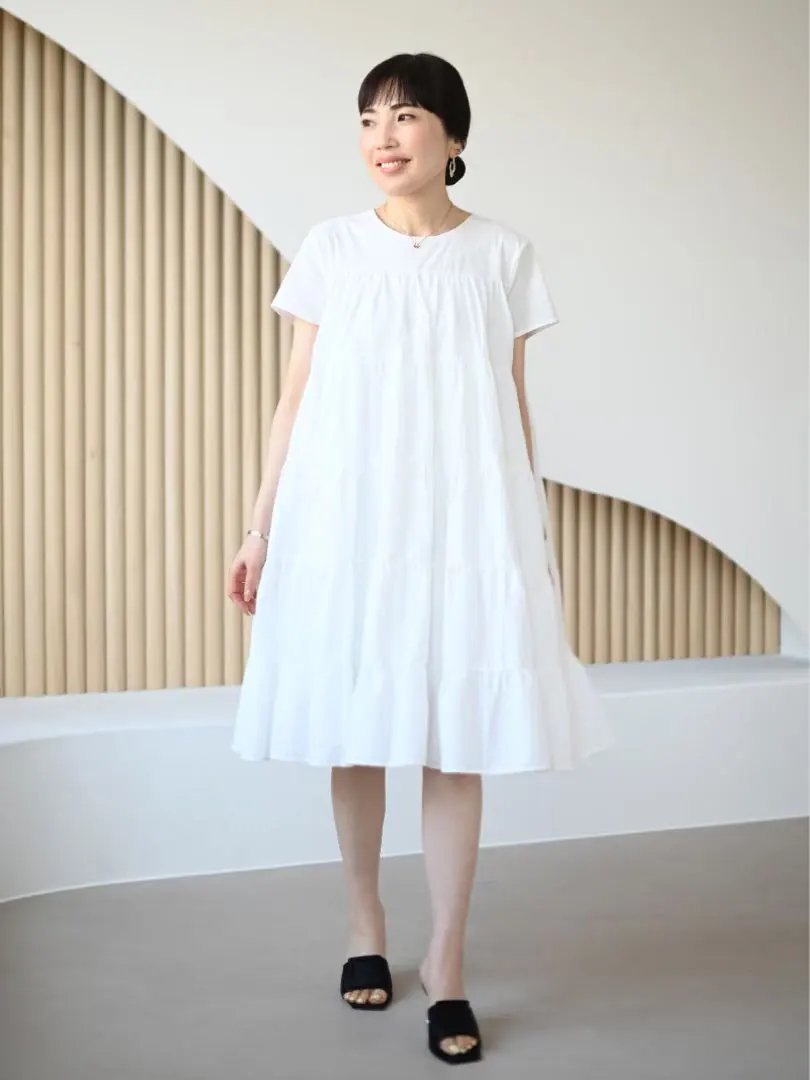 Thumbnail of Cute in just one piece! Trefle +1 Short Sleeve Tiered Dress