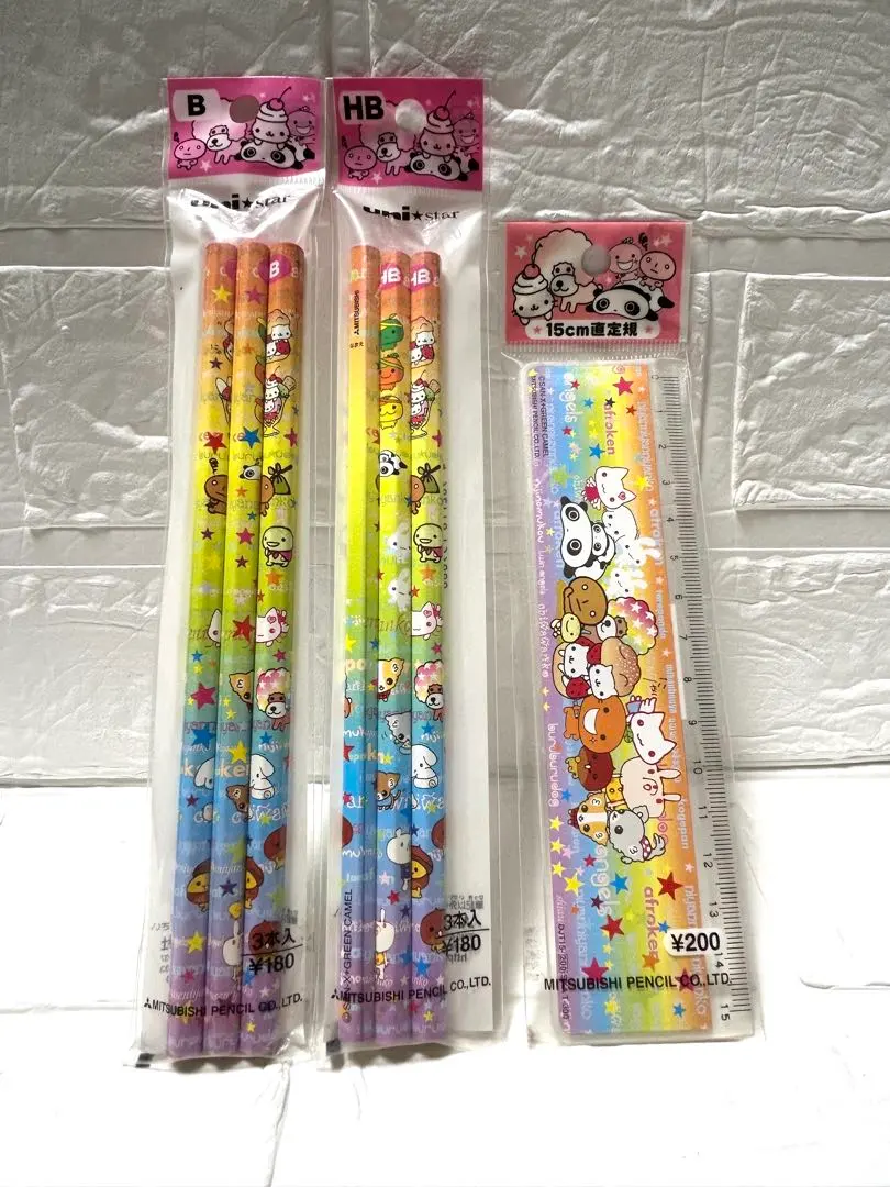 Thumbnail of San-X Tarepanda, Mikambouya, Afro-ken, Kogepan, pencils, ruler, Heisei retro