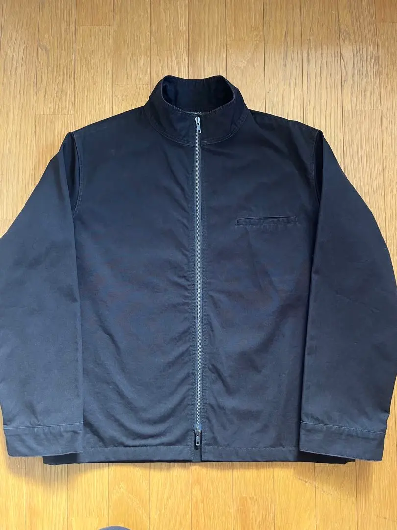 Thumbnail of 90s Made in France A.P.C. Garment-dyed high-neck zip-up blouson, black