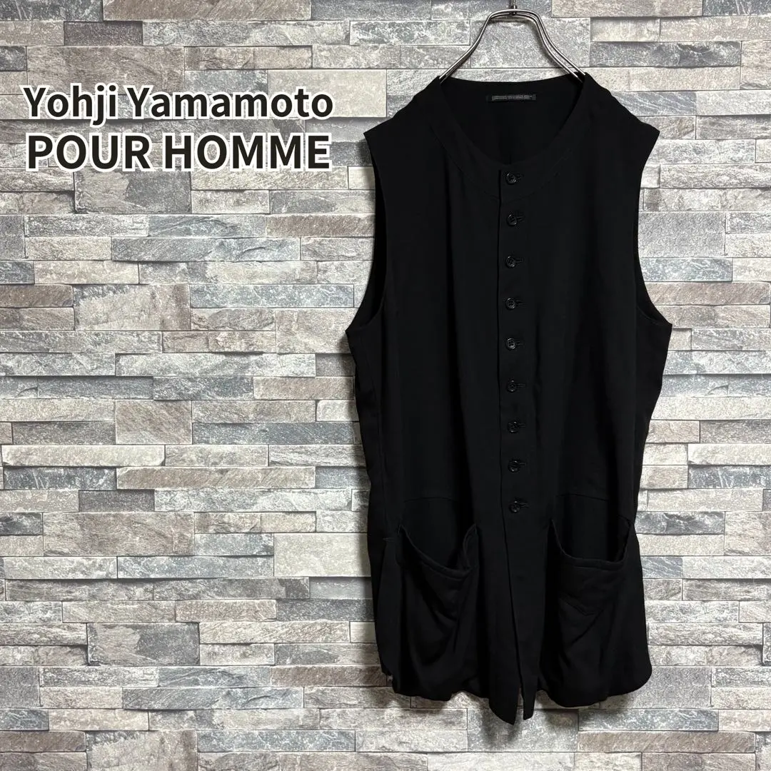 24AW Yohji Yamamoto タキシードクロスベスト 2025年最新】Yohji Yamamoto POUR HOMME メンズ ベストの人気
