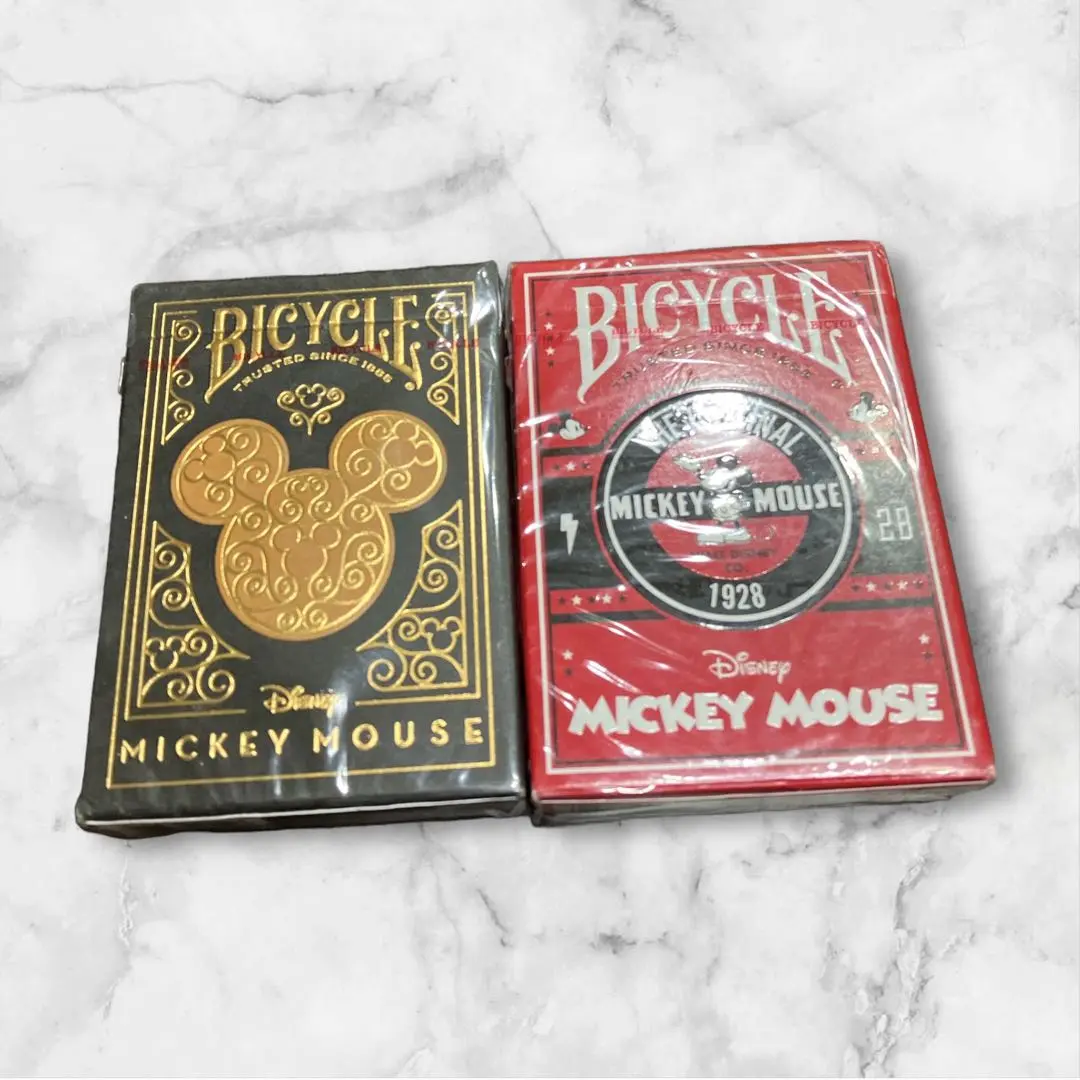 バイシクル バイスクル ディズニー ミッキーマウス ゴールド 1ダース 12個 Bicycle Disney Mickey Mouse (Black and Gold)