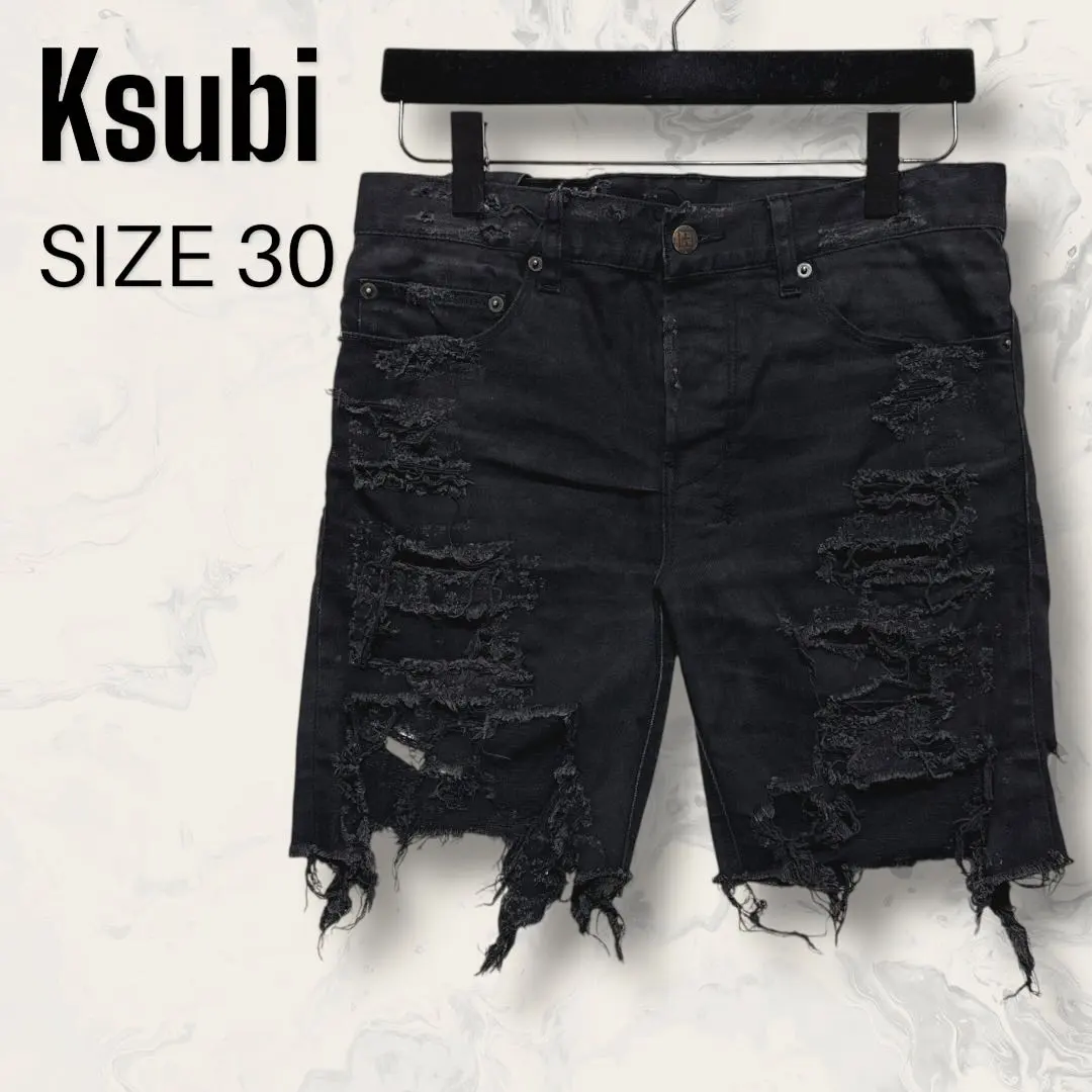 32【Ksubi】スビ　メンズ　デニムハーフパンツ　ショートパンツ 32【Ksubi】スビ メンズ デニムハーフパンツ ショートパンツ