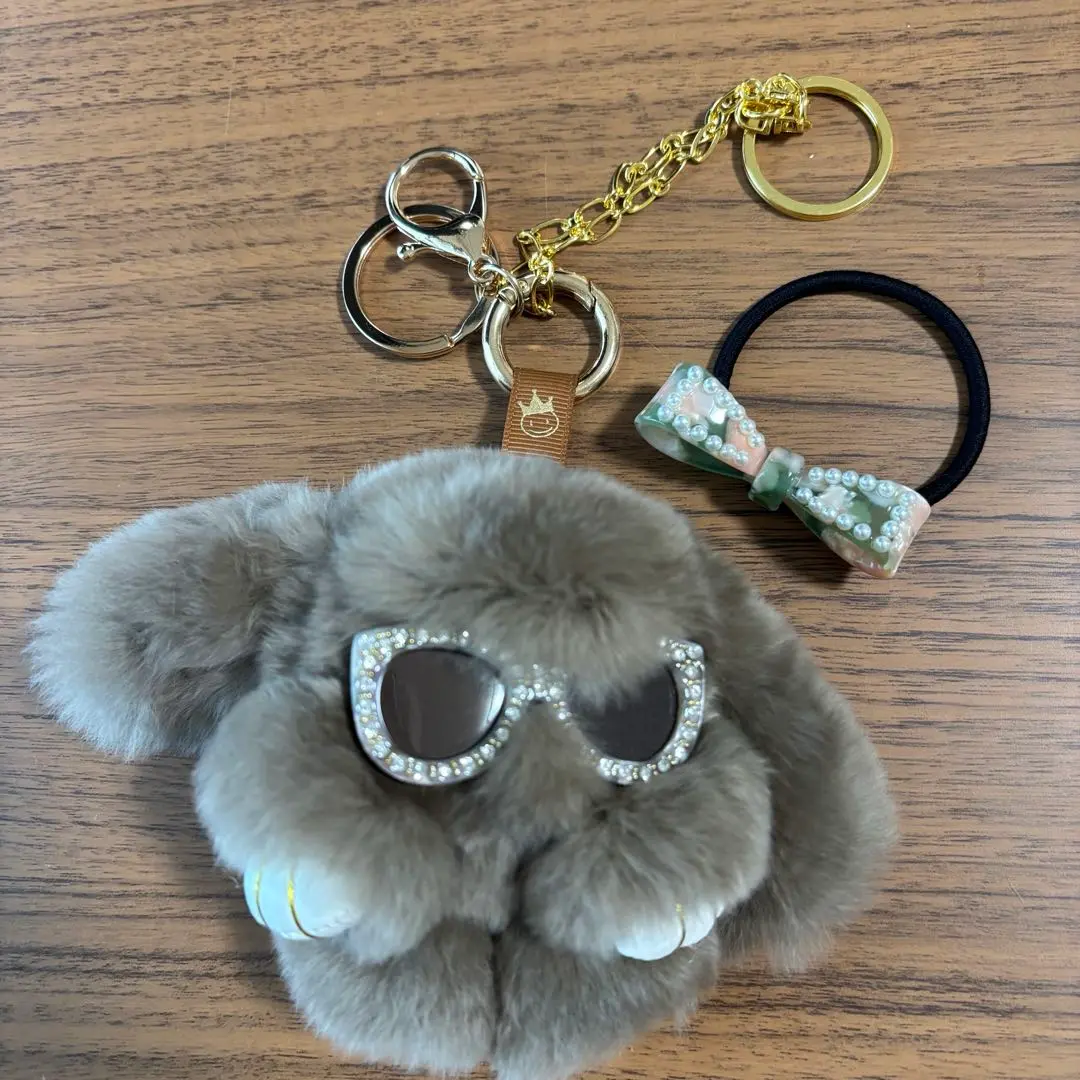 Floats! フローツ　もふもふさんキーチャームとバッグセット 未使用新品 Floats!フローツ もふもふさん バッグチャームキーホルダーの