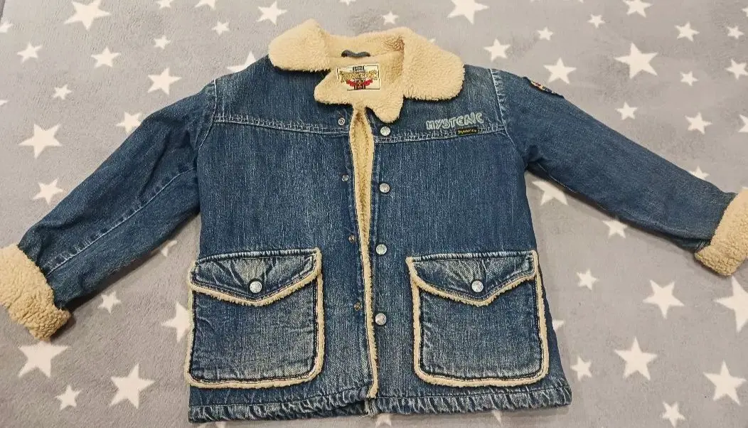 Hysteric Glamour 迷你 130 碼 牛仔毛絨外套 的縮圖