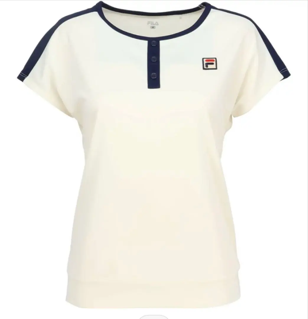 Thumbnail of FILA Ivory T-shirt with Buttons