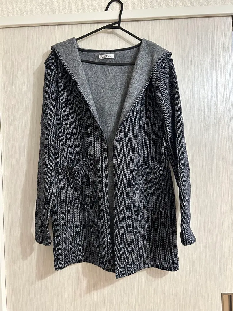 Thumbnail of Women's Men's Outerwear Cardigan Coatigan Thick Black L Size