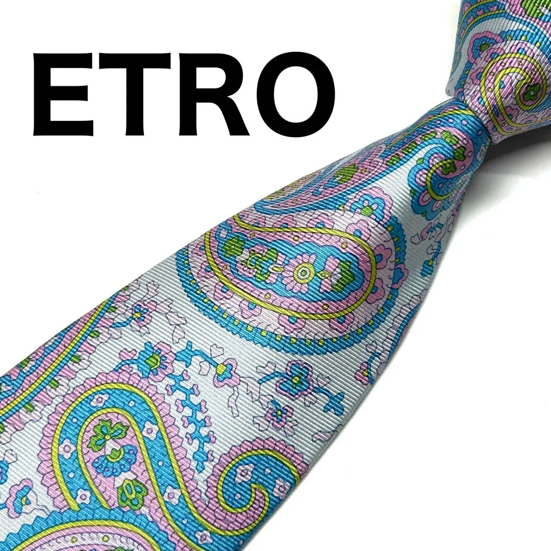ETRO 花柄ネクタイ ETRO - ETRO(エトロ) ネクタイ メンズ - ライトパープル×黒