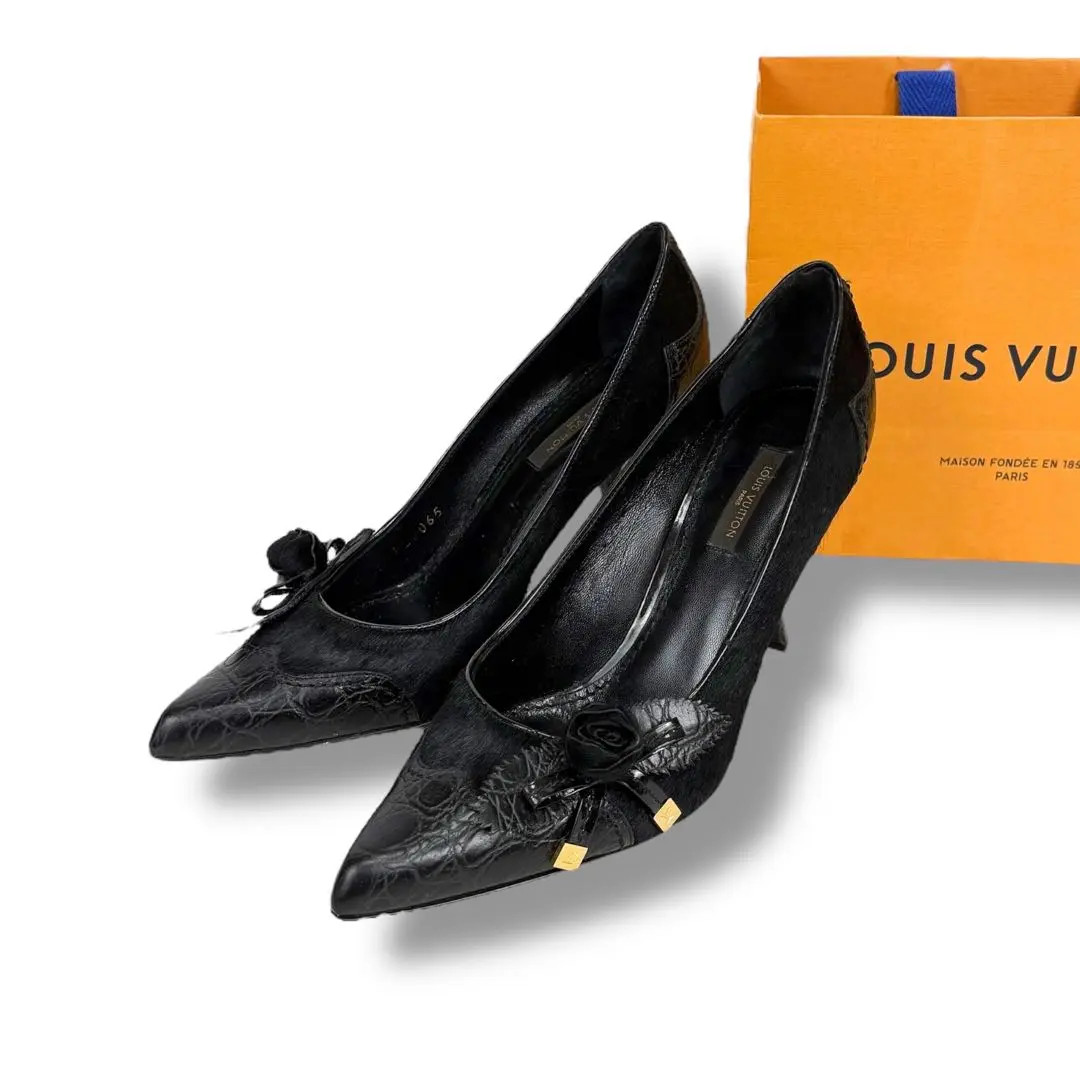 Louis Vuittonクロコ型押革スニーカーブラック28.5cm LOUIS VUITTON ルイ・ヴィトン スニーカー ビバリーヒルズライン