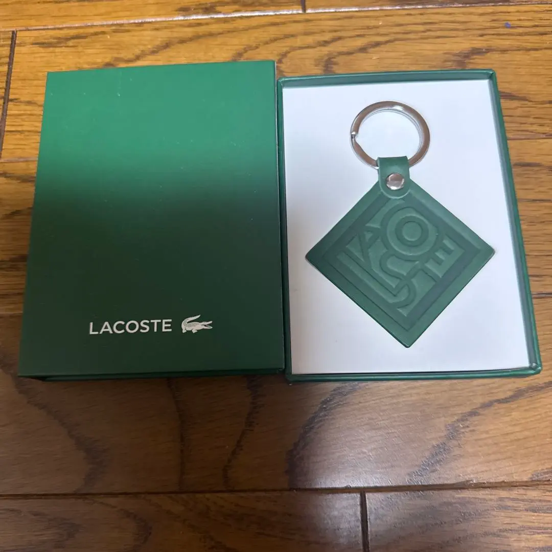 LACOSTE グリーンレザー キーリング LACOSTEキーホルダー グリーン - メルカリ