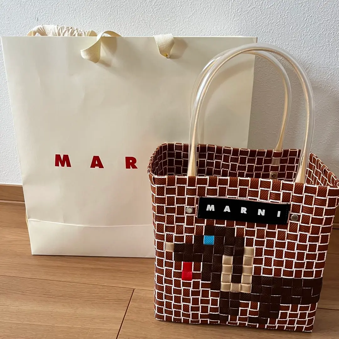 【新品未使用】MARNI　かごバッグ 楽天市場】マルニ かごバッグ ミニバスケット バスケットバッグ