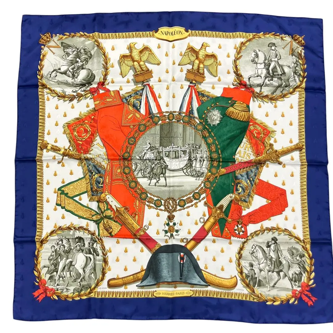 Thumbnail of HERMES / Hermes Carre 90 Napoleon Scarf j_035