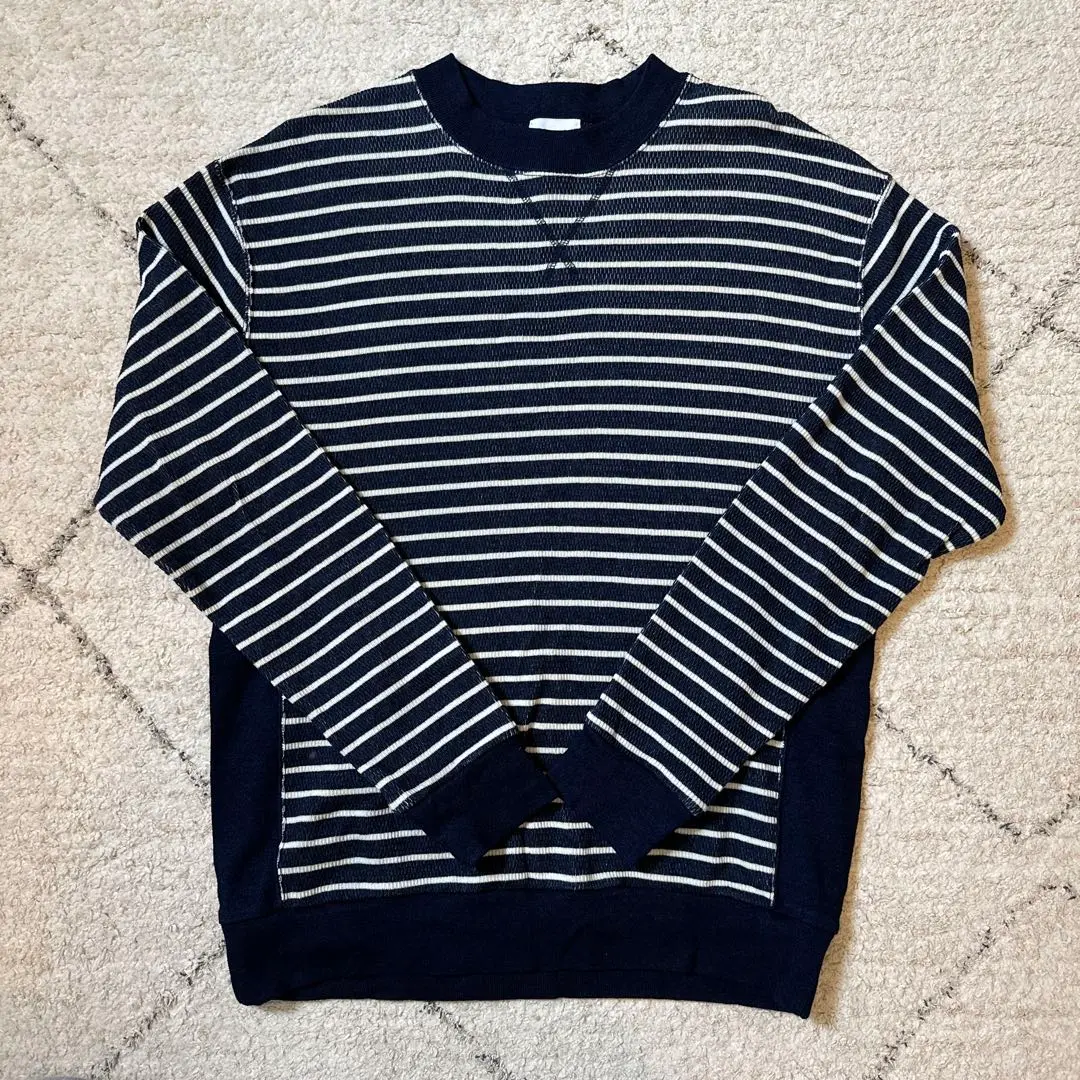 three dots - threedots スリードッツ　スウェット　トレーナー　古着　切り替え　長袖 2025年最新】three dots メンズ トレーナー・スウェットの人気