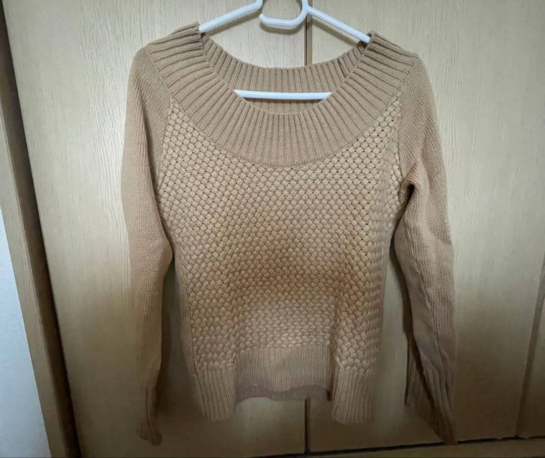 Thumbnail of SPB Beige Braided Knit Sweater
