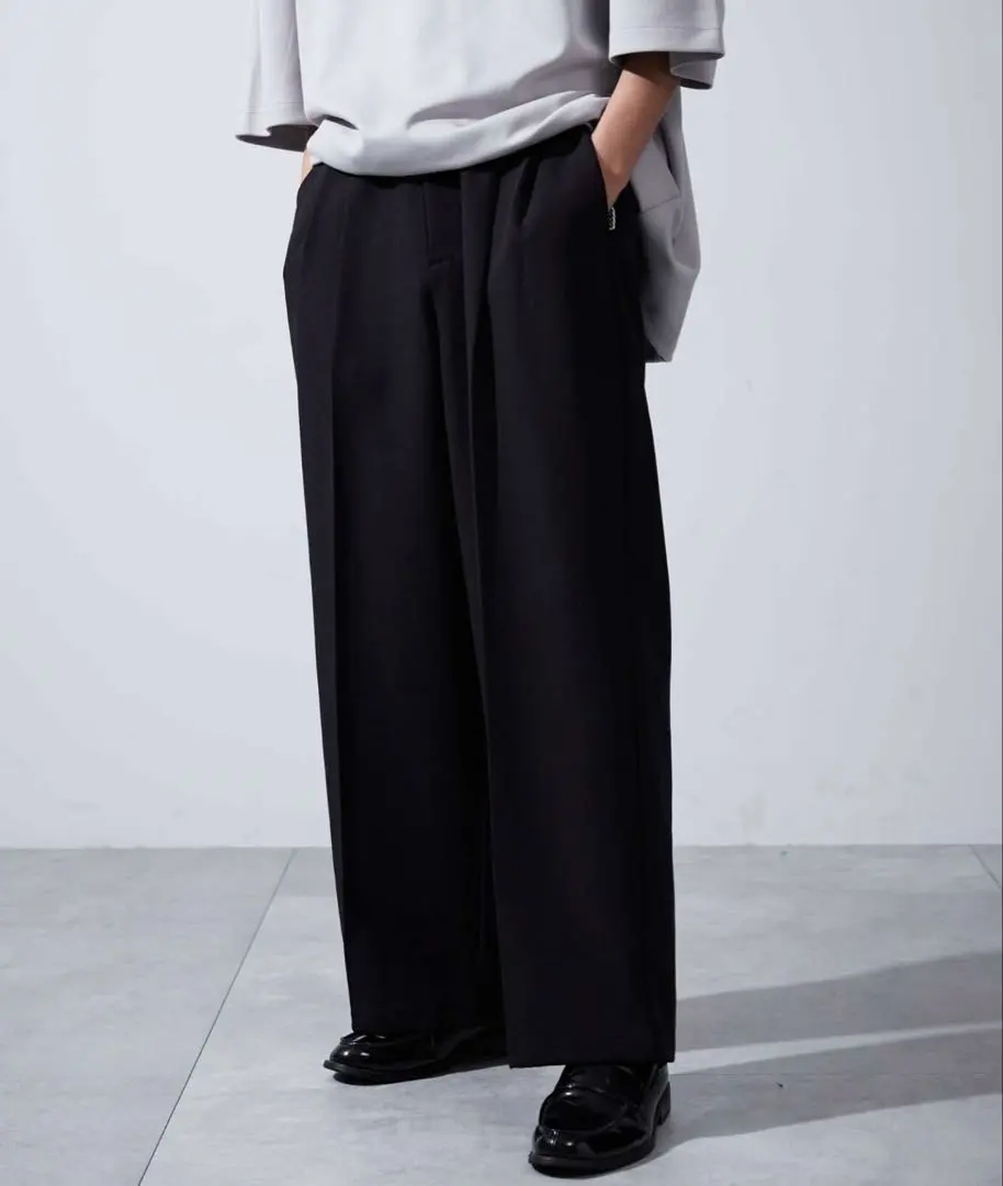 Thumbnail of Black Wide Silhouette Slacks