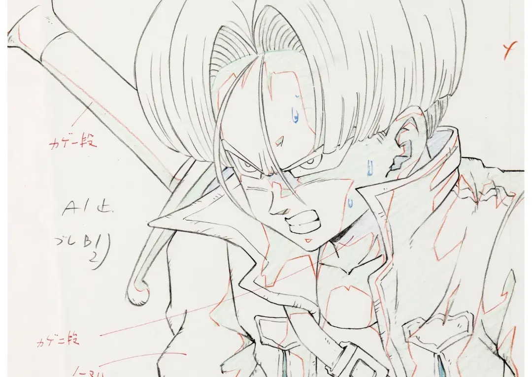 ドラゴンボールZ トランクスのアニメーションの原画5枚セット 東映アニメーション ドラゴンボールZ トランクスのアニメーションの原画5枚セット