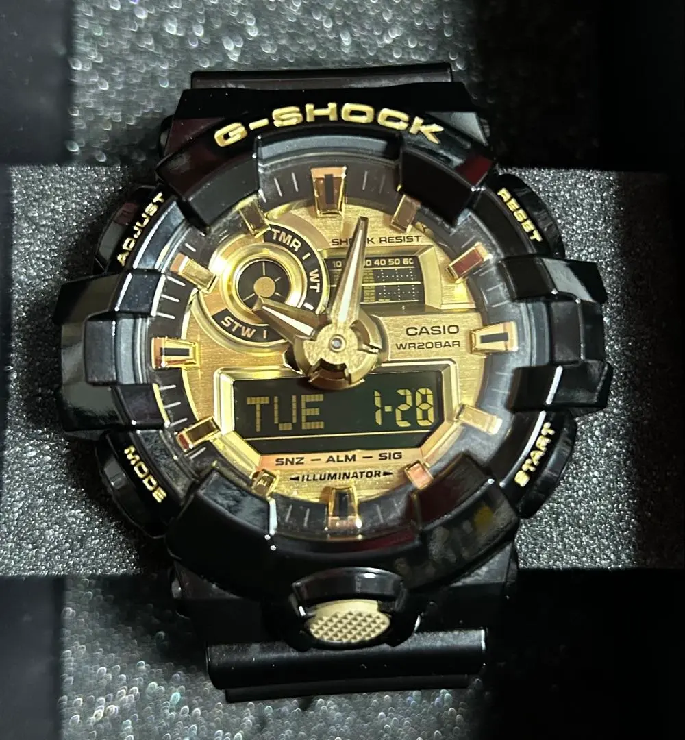GショックG-SHOCK GA-710GB-1A ブラック/ゴールド 美品 GA-710GB-1AJF | CASIO