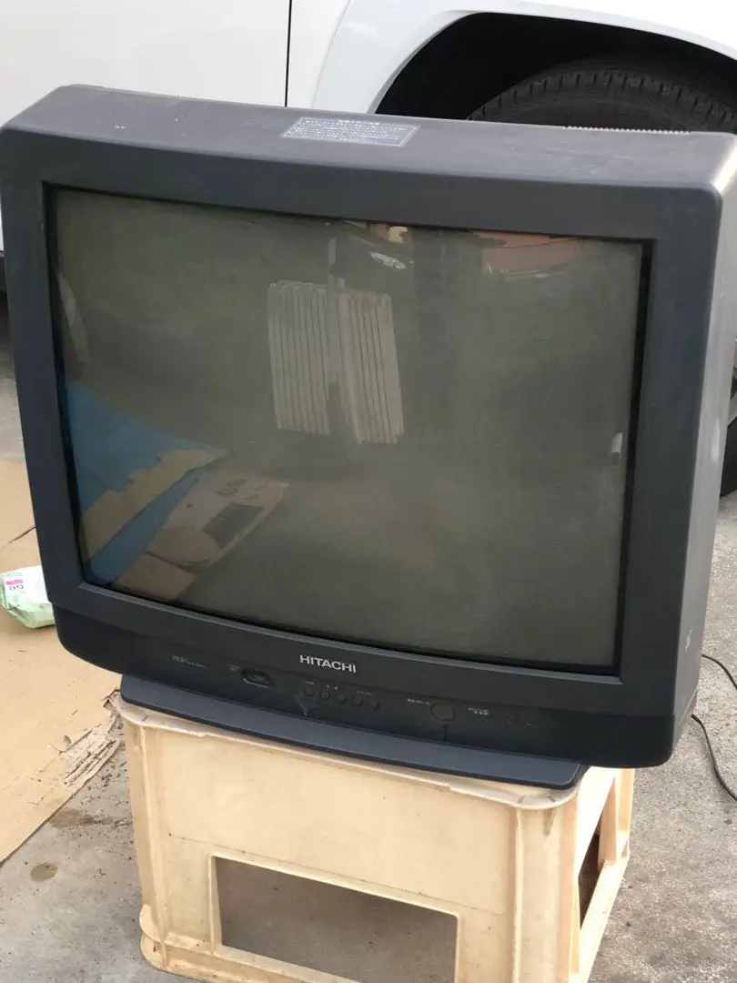 新しいスタイル HITACHI ブラウン管テレビ C14-470A AV toRFアダプタ付き テレビ