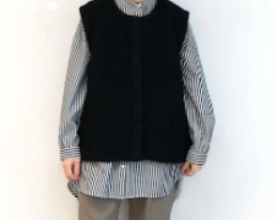 オオカミとフクロウ ニットベスト オオカミとアライグマのミミ m72972302393_1.jpg?1736653912