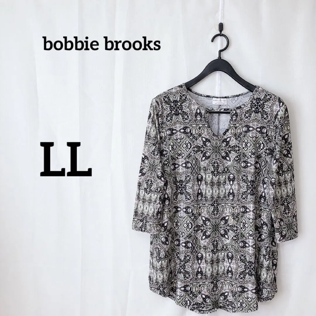 Thumbnail of Bobbie Brooks 【LL】 Top Tunic Geometric Pattern 3/4 Sleeve