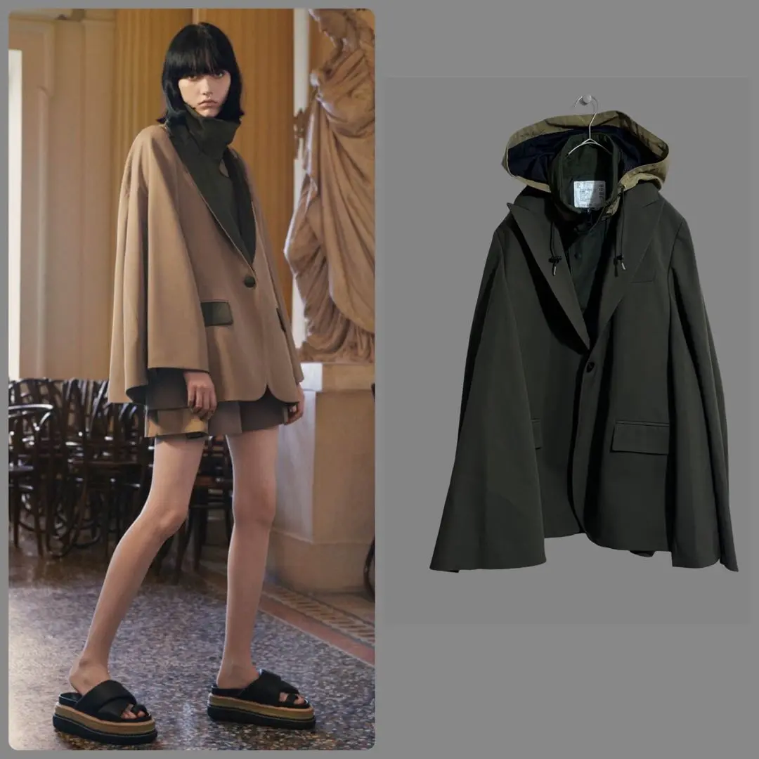 2025年最新】sacai ポンチョ・ケープコートの人気アイテム