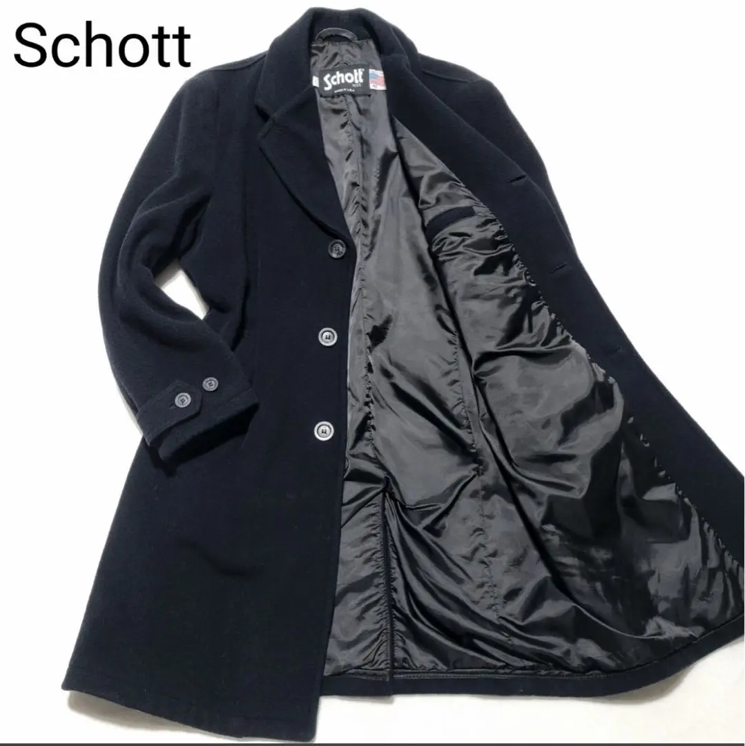 【極美品】ショット　ピーコート　チェスターコート　黒　コート　XS 楽天市場】schott ショット（種類（コート・ジャケット