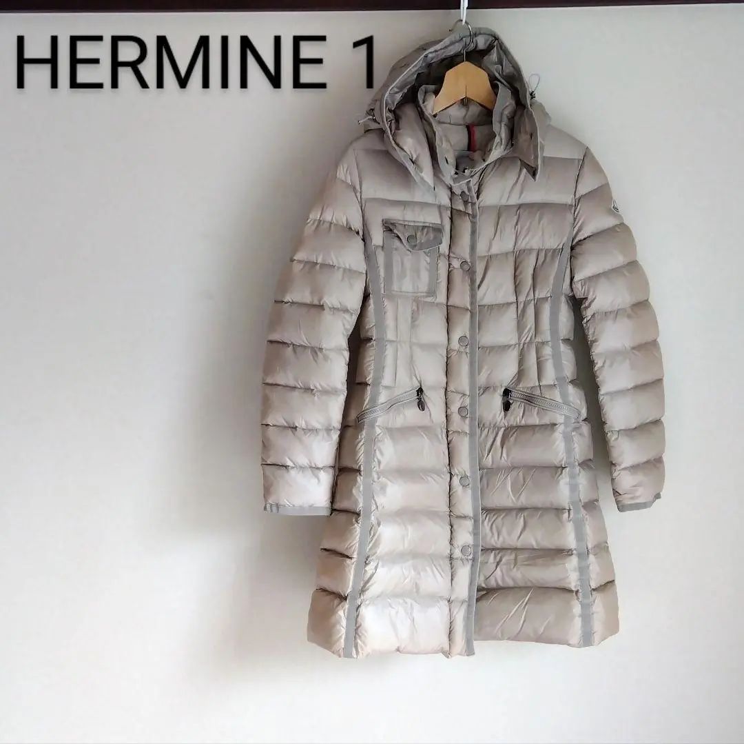MONCLERモンクレール　HERMINE エルミンヌ　ベージュダウン00 MONCLER - moncler HERMINE(エルミンヌ) グレー ベージュ