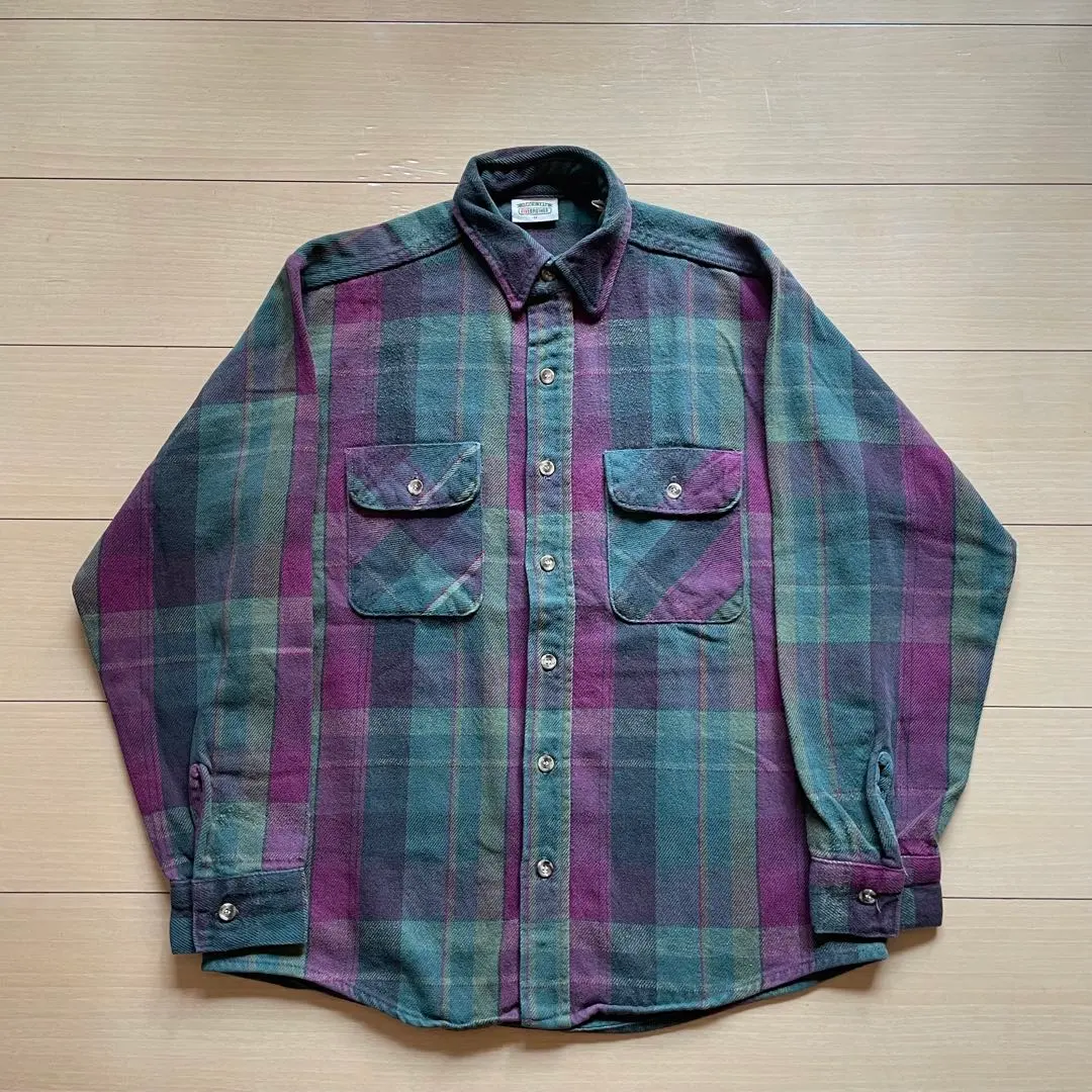 Thumbnail of 90s FIVE BROTHER Heavy Flannel Shirt, Multicolor Check