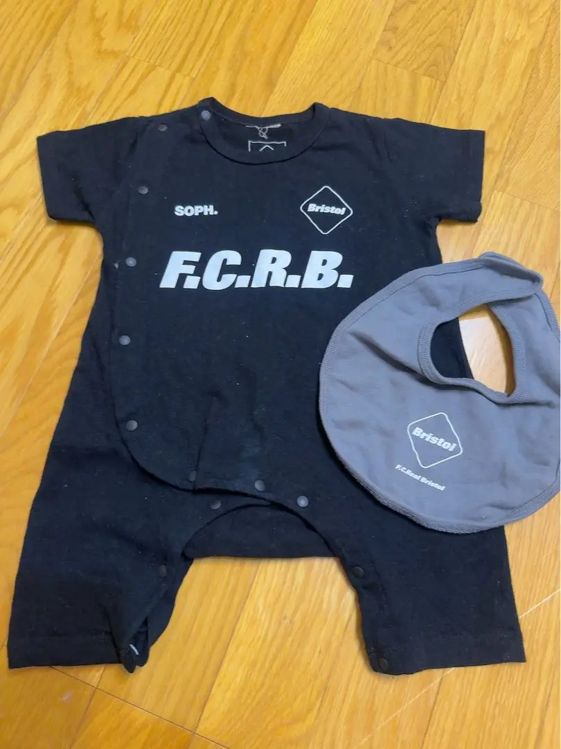 FCRB for Kids BABY SET BLACK ロンパース 黒 bb FCRB for Kids BABY SET BLACK ロンパース 黒 bb