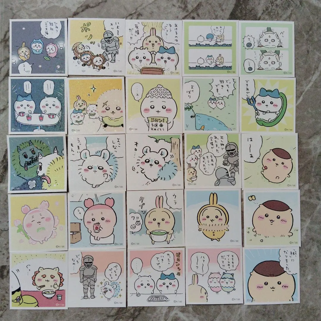 【全新未使用美品】吉伊卡哇 貼紙收藏 兔兔 小八貓 飛鼠 25張 的縮圖