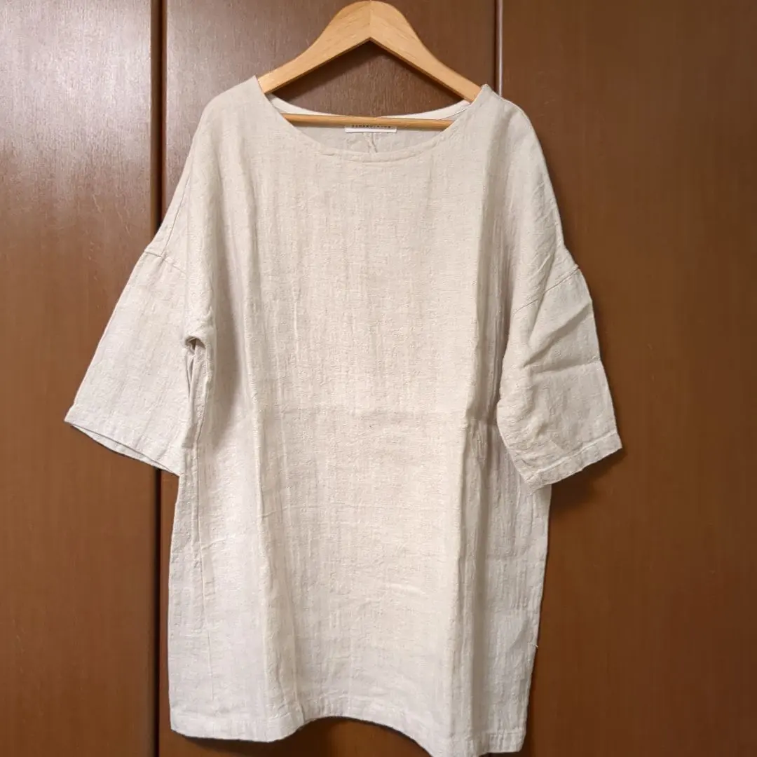 Thumbnail of Homeworking Linen 3/4 Sleeve Tunic - Natural