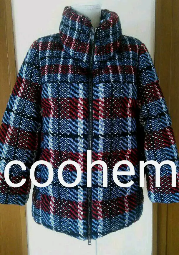 coohem＜コーヘン＞ ツイードダウンジャケット　ブラック　サイズ38 楽天市場】COOHEM（コーヘン） ノーカラー ニットツイード