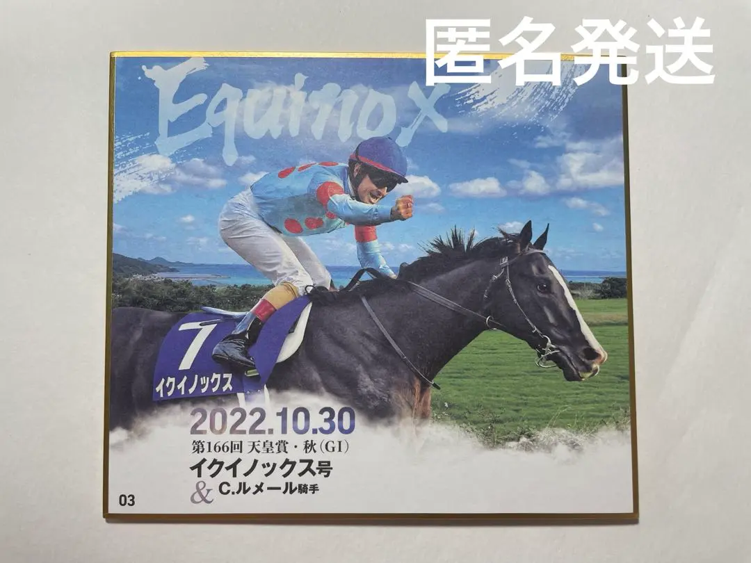 競馬　ミニ色紙　サイン　ゴールドシップ　イクイノックス　フォーエバーヤング 競馬 ミニ色紙 サイン ゴールドシップ イクイノックス
