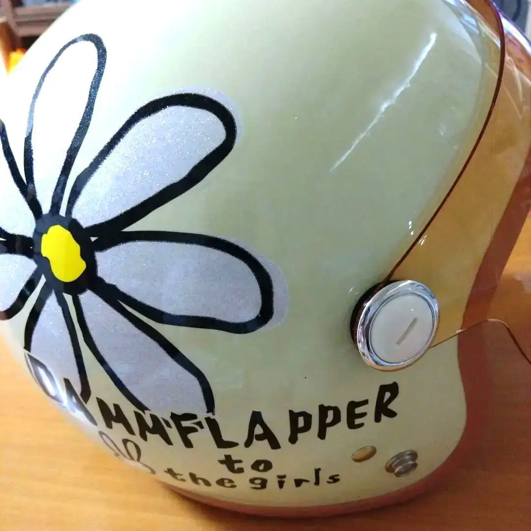 DAMMFLAPPER フラワージェット ダムフラッパー アイボリー シールド バイクヘルメット レディース 専用シールド