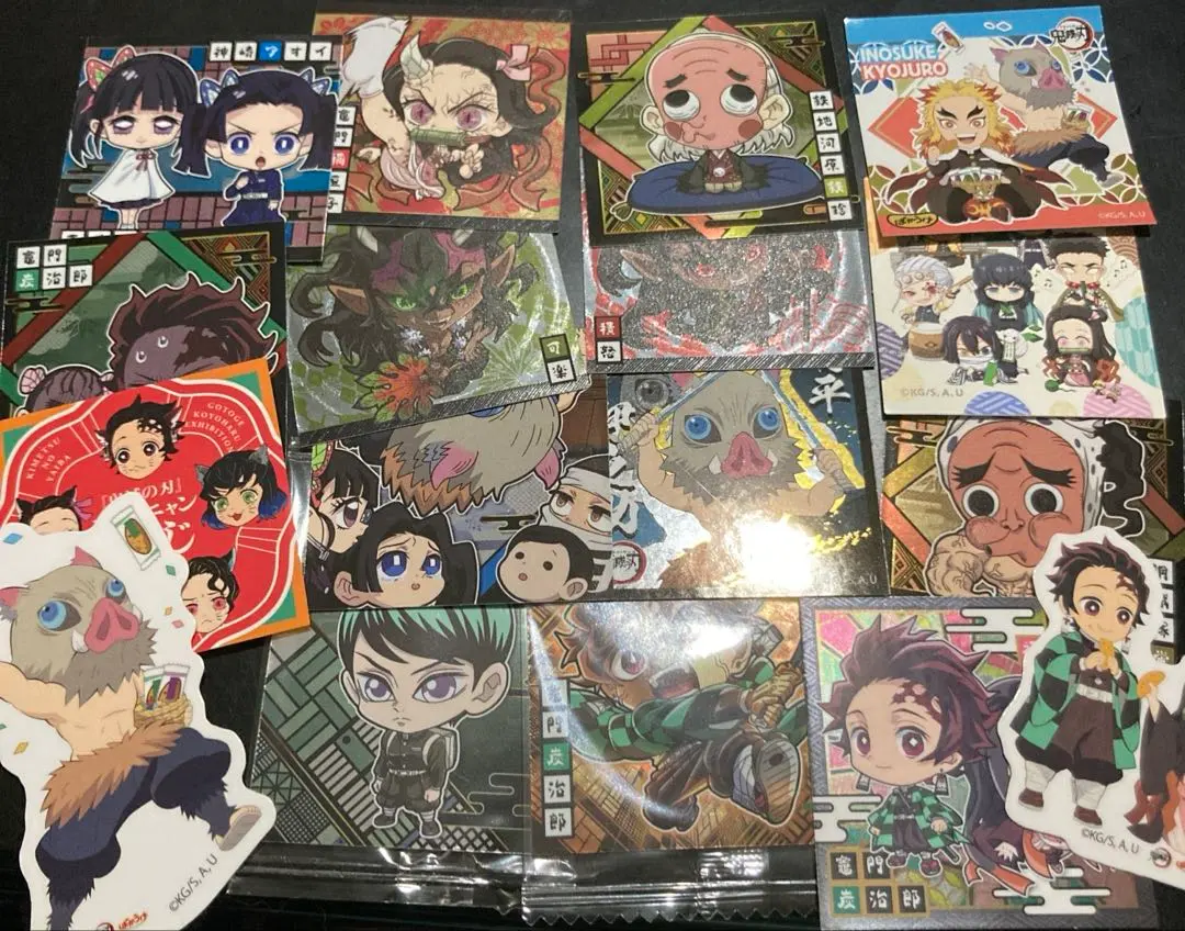 Thumbnail of Kimetsu no Yaiba (Demon Slayer) Shokugan (Candy Toy) Bonus Seal Set of 17