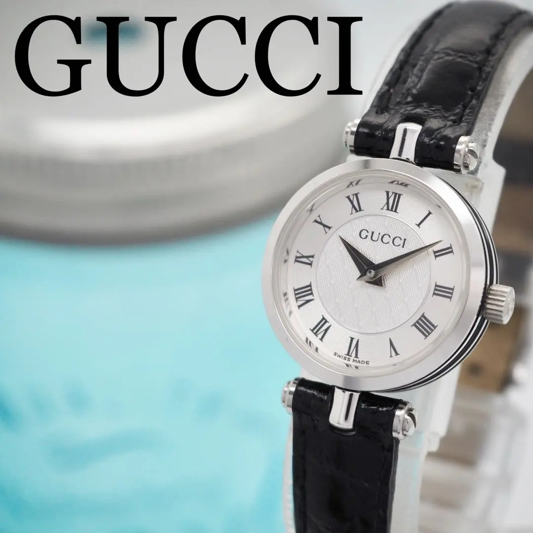 M01/036 GUCCI グッチ 腕時計 レザーベルト ゴールド ブラック GUCCI グッチ レディース腕時計 QZ GP レザーベルト ゴールド