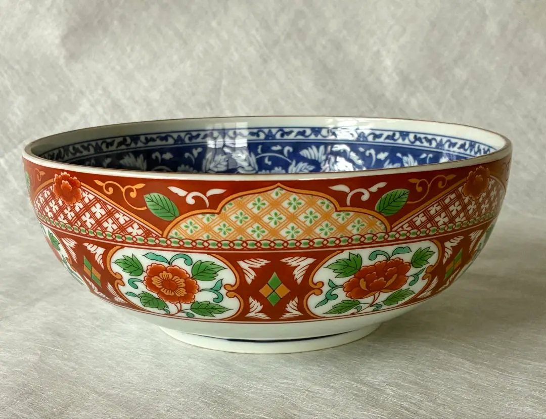 有田燒 飛鳥窯 金彩赤繪 中皿 尺寸直徑22cm 的縮圖