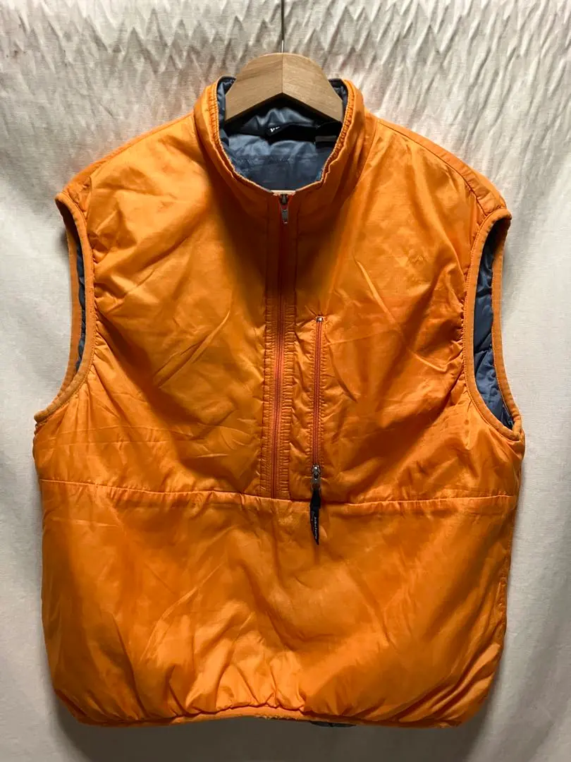 極美品 L マンゴー 90s パタゴニア USA製 パフボール ベスト 97's パタゴニア パフボールベスト マンゴー/ガルグレー 表記(XL