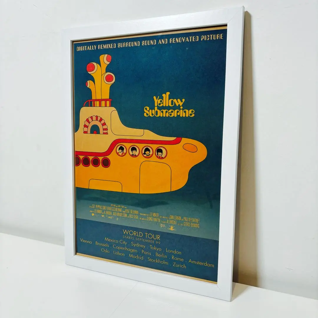 ビートルズ：イエローサブマリン 35mm映画フィルム 額装 ★BEATLES ビートルズ：イエローサブマリン 35mm映画フィルム 額装