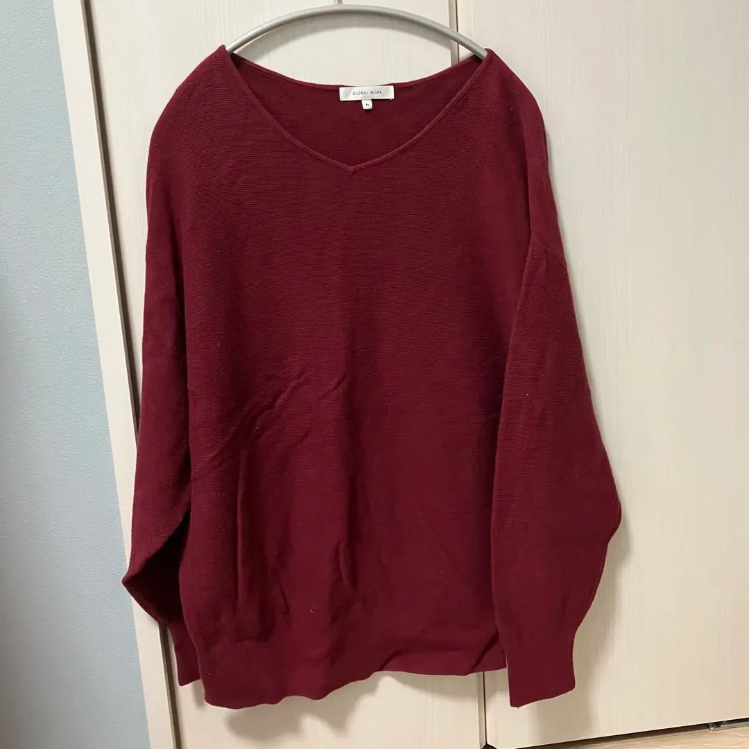 【GLOBAL WORK】V領 針織毛衣 長袖 的縮圖