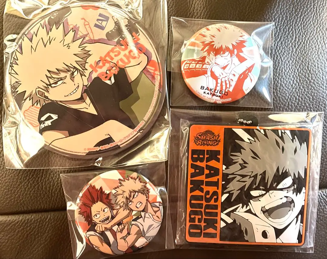 Thumbnail of My Hero Academia Katsuki Bakugo Can Badge & Rubber Band Set of 4